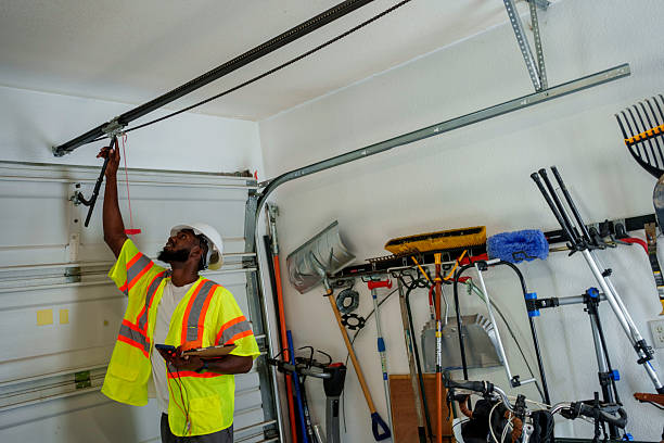 Professional Garage Door Panel Replacement technician working in Redwater, TX